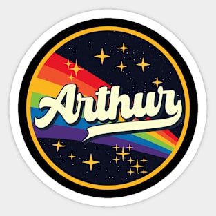 Arthur // Rainbow In Space Vintage Style Sticker